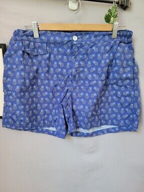Incotex  Slowear Mare Print Swim‎ Trunks Men Blue IT 50 US Large